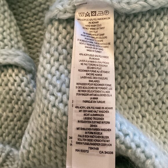 French Connection Womens Snuggle Pullover Sweater Size XS Xsmall Blue Mohair - Picture 10 of 10